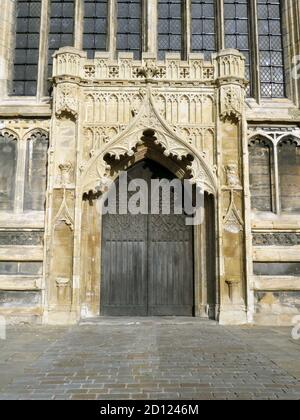 St. Botolph`s Stump Tower Eingang am ufer des witham in Boston, Großbritannien, September 2020 Stockfoto